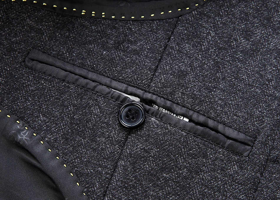 Mu Yuan Yang New Men Woolen Winter Coats And Jackets Casual Mens Wool Overcoat 4XL Warm Jacket &amp Blends Clothing | Мужская одежда