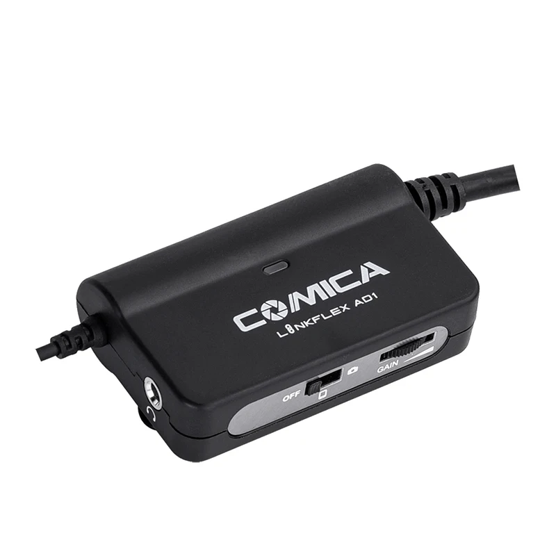 COMICA LinkFlex AD1 XLR 3.5mm предусилитель аудио адаптер для обоих смартфон Камера в