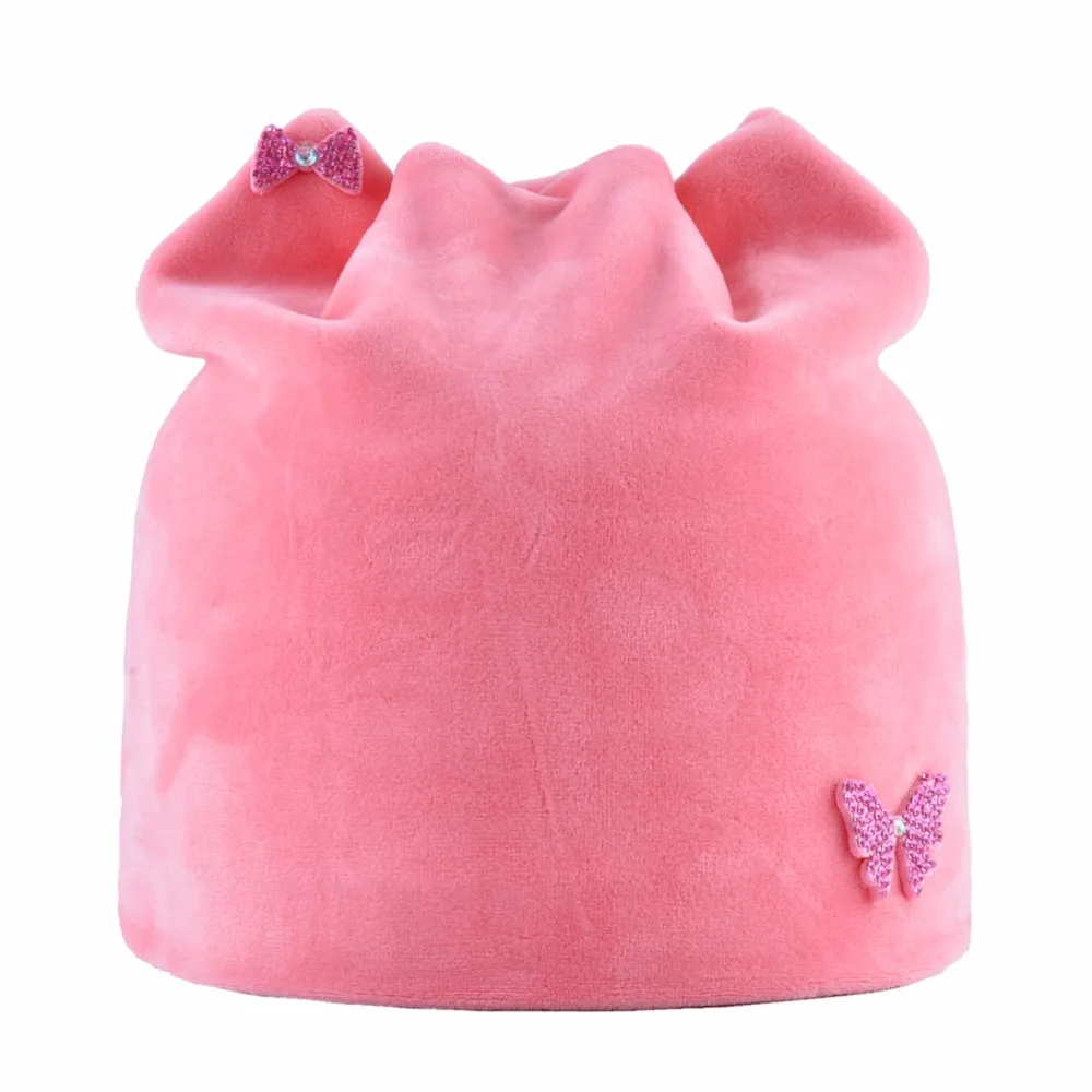 шапка с ушками Зимние шапки для женщин beanies милый бант орнамент кошка кость