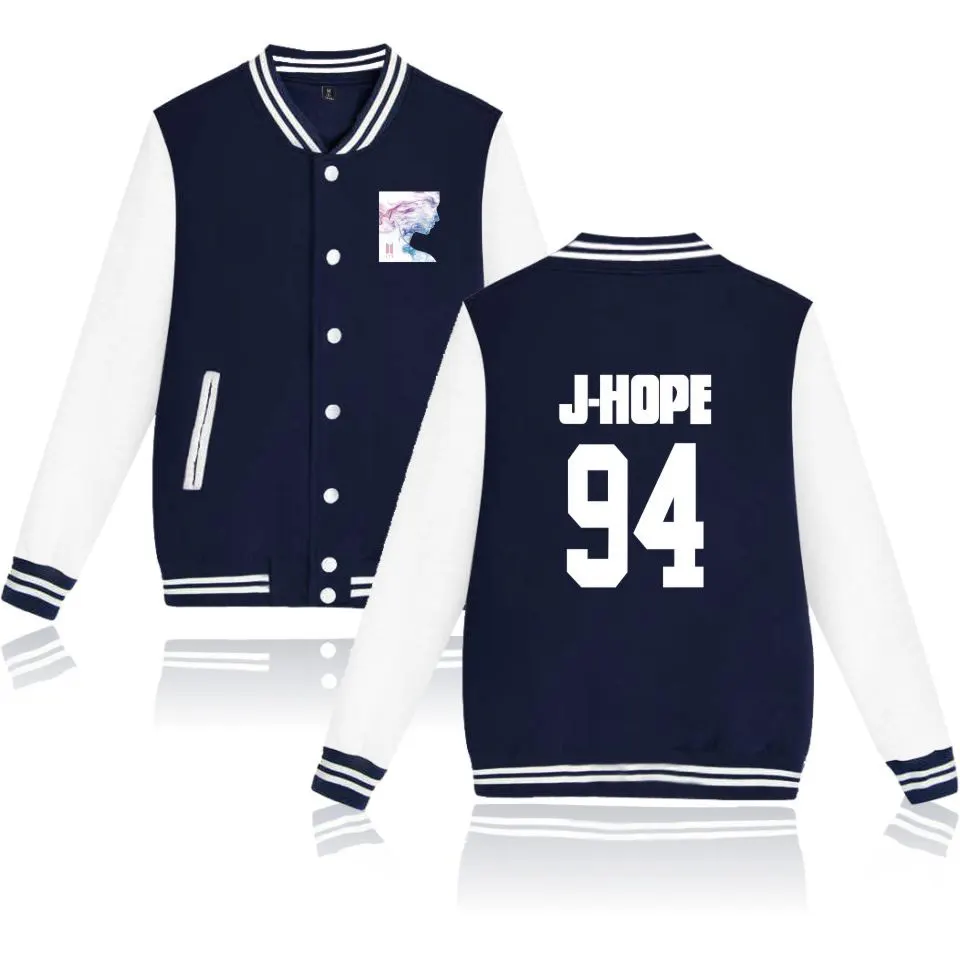 BTS Face Yourself Baseball Jacket Broadcloth Fashion Casual Winter Women K-pop Hip Hop Female Fans Letter Print Clothes | Мужская одежда