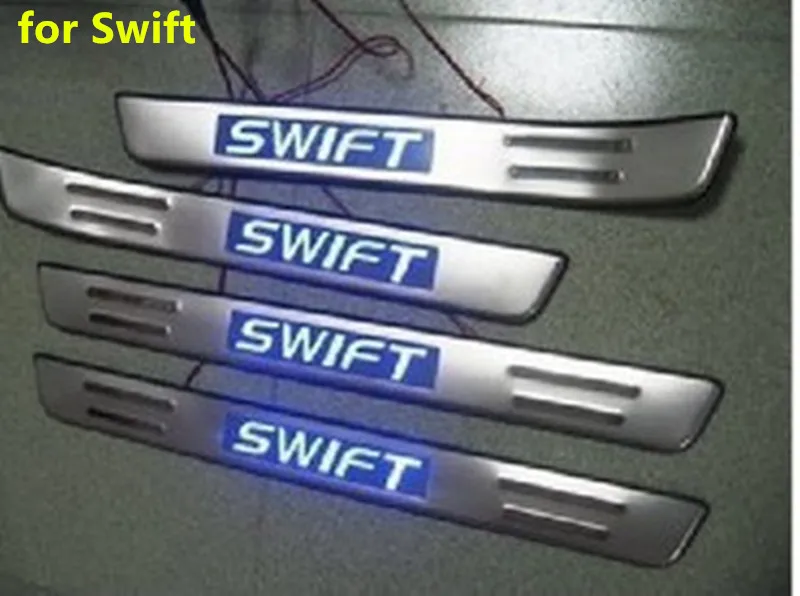 

Car accessories Stainless Steel LED Scuff Plate/Door Sill Door Sill pedal bienvenidos for 2005-2016 Suzuki Swift Car styling