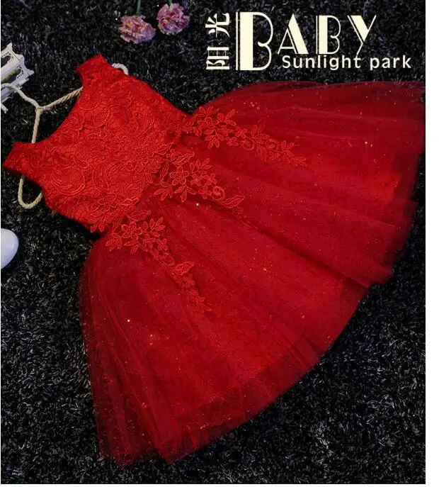 Для девочек торжественное платье 2018 цветок Свадебные платья детское газовое