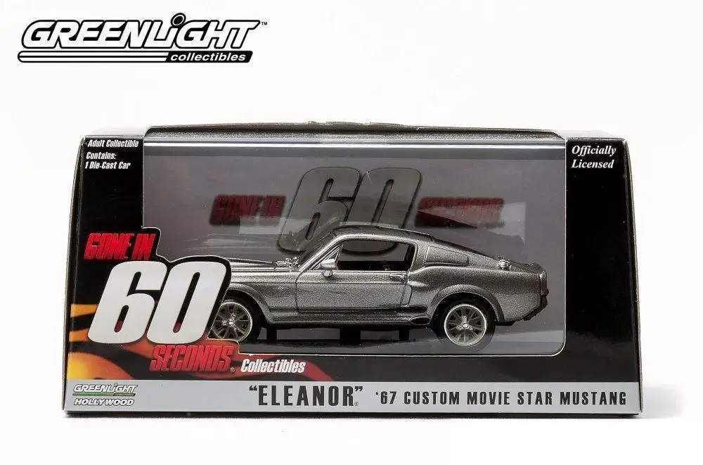 Автомобиль игрушечный GreenLight 1:43 1967 под заказ Ford Mustang Eleanor из сплава игрушки для