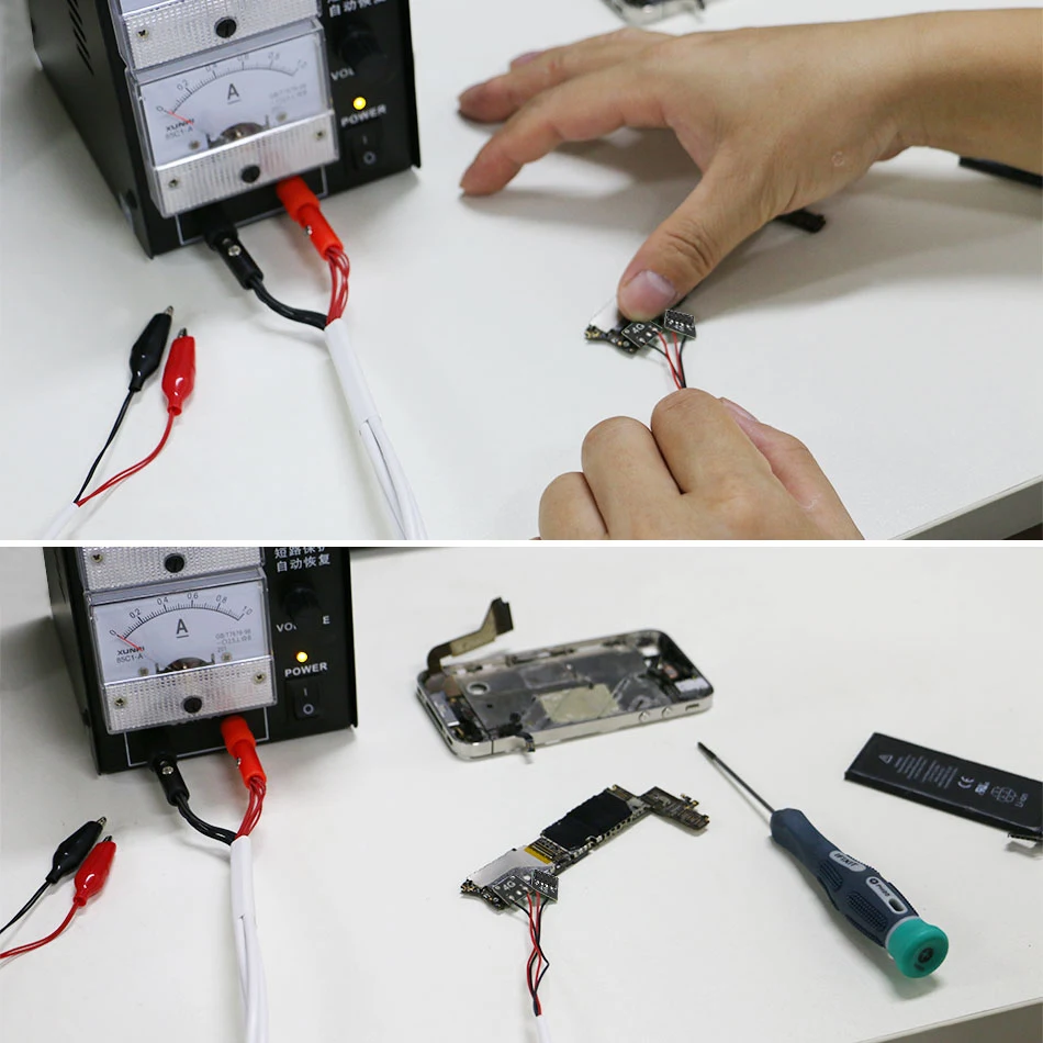 DIYFIX ток Тесты кабель для передачи данных для iPhone XS/Max/XR/8/8 P/7/7 P/6/6 S/6SP/5S/5/4S/4 телефон отказ обнаружения ремонт инструмент с зажимом аллигатора