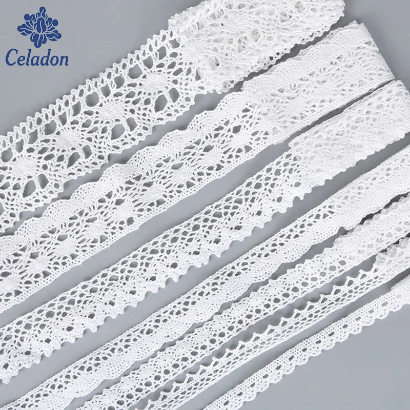 

5 yard Promotion White Crochet Knitting Cotton Lace Good quality cotton lace For Apparel Sewing Scrapbooking Craft Accessories