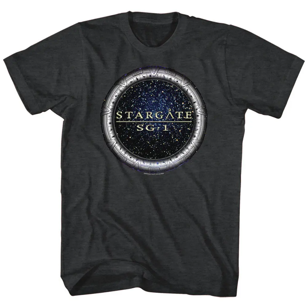 Stargate SG1 Portal Лицензированная взрослая Футболка мужская черная хлопковая футболка
