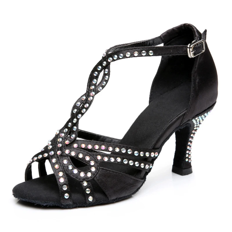 New Latin Dance Shoes Ballroom Dancing For Women 7.5cm Heel AQR |