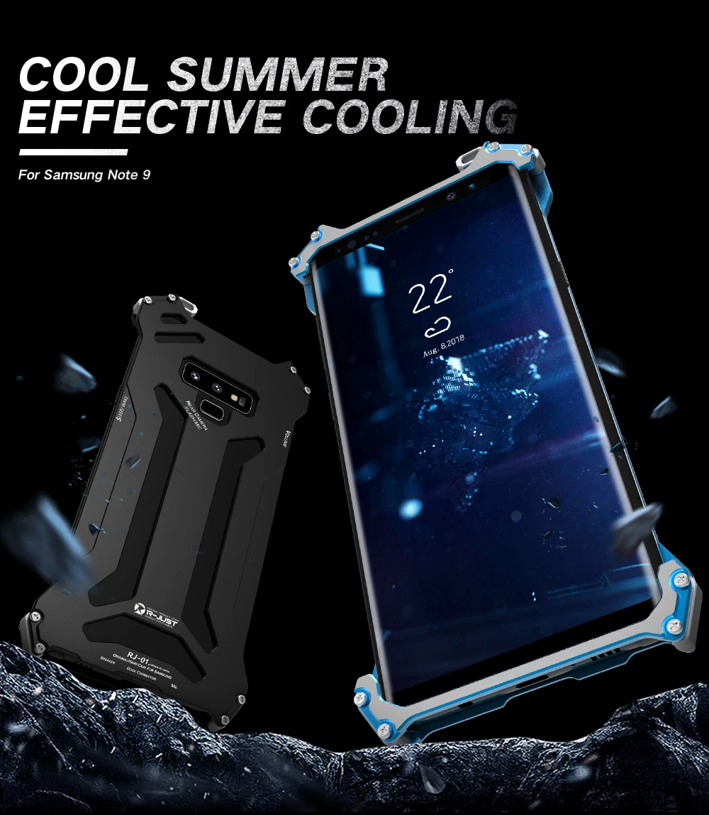 R-JUST серии Gundam металлический бампер для SAMSUNG Galaxy S9 S8 PLUS NOTE 9 8 7 5 fe S7 Edge Note9 Броня Doom алюминиевый корпус Чехол