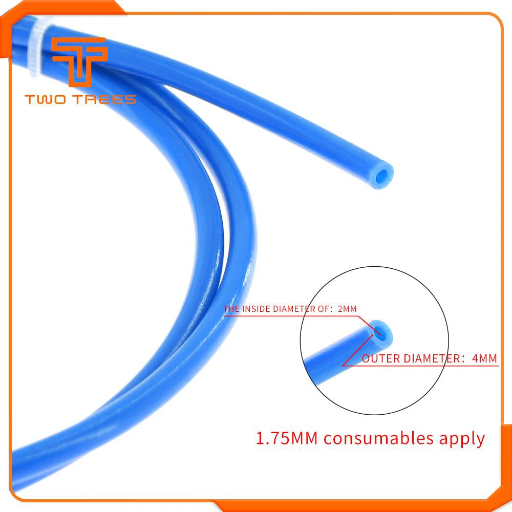 1 м PTFE трубка tl-фидер hotend росток Боуден экструдер 1,75 мм нить ID 1,9 мм OD 4 мм клонированная каприкорная трубка