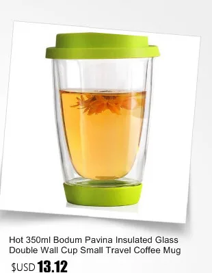 350 мл Bodum Кофе Кружки жаропрочных Стекло с двойными стенками Кофе Очки высокой бора кремния жаропрочного Стекло чашки В французский