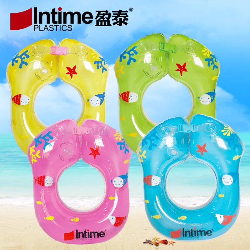 Baby Underarm Swimming Rings Swim Float Trainer Inflatable PVC Ring Pink Blue Green Yellow Pool Life Vest | Спорт и развлечения