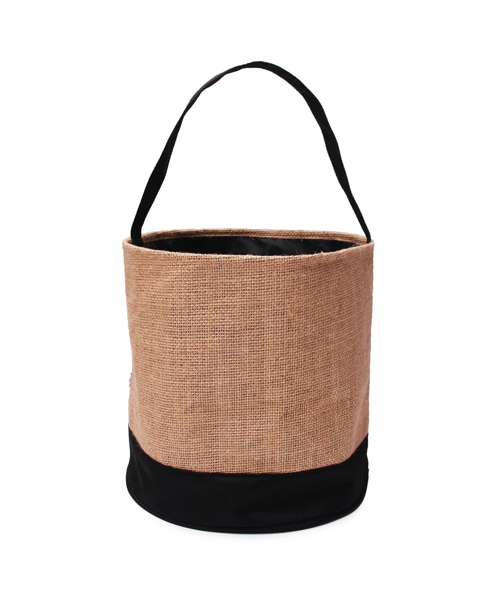 10 шт мешковины конфеты трюк или лечения Хэллоуин ведро лоскутное оранжевый стиль