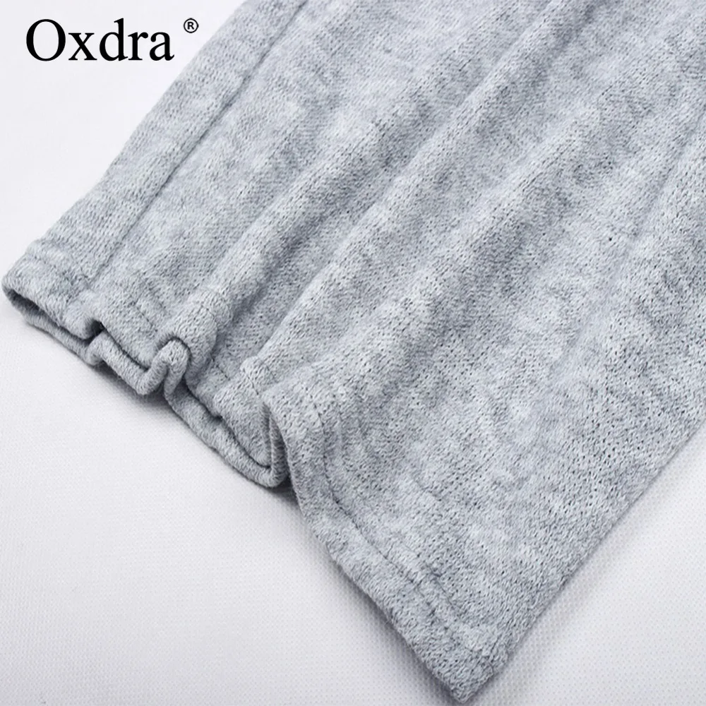 Oxdra осень V шеи твердые длинным Платья-свитеры Для женщин с длинными рукавами