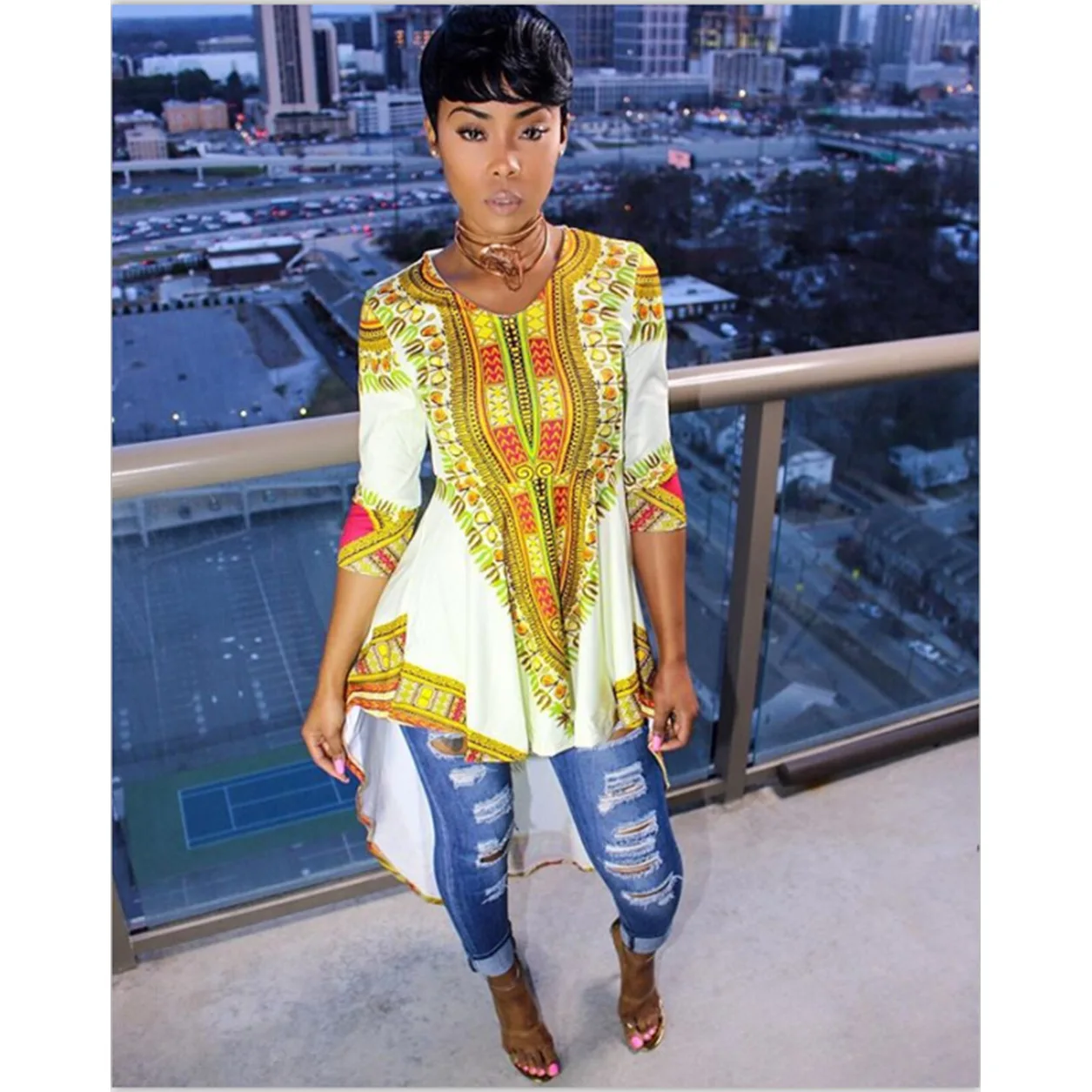 Халат африканского африканских платья Костюмы лучшие моды полиэстер Для женщин