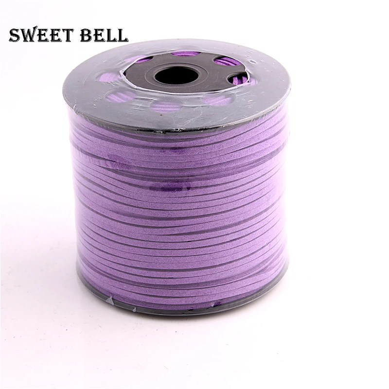 100 ярдов разноцветные 3x1 5 мм плоская искусственная замша бархат веревка кружево