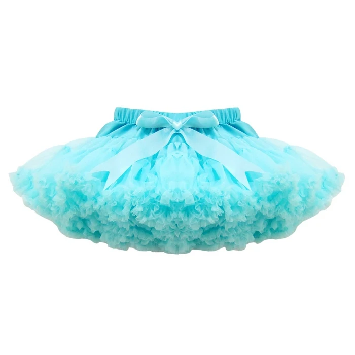 Mint Green Buenos Ninos/юбка-пачка для девочек пышная шифоновая юбка принцессы из мягкой ткани с оборками Новинка года, 21 цвет, для детей от 2 до 10 лет - Цвет: Mint Green