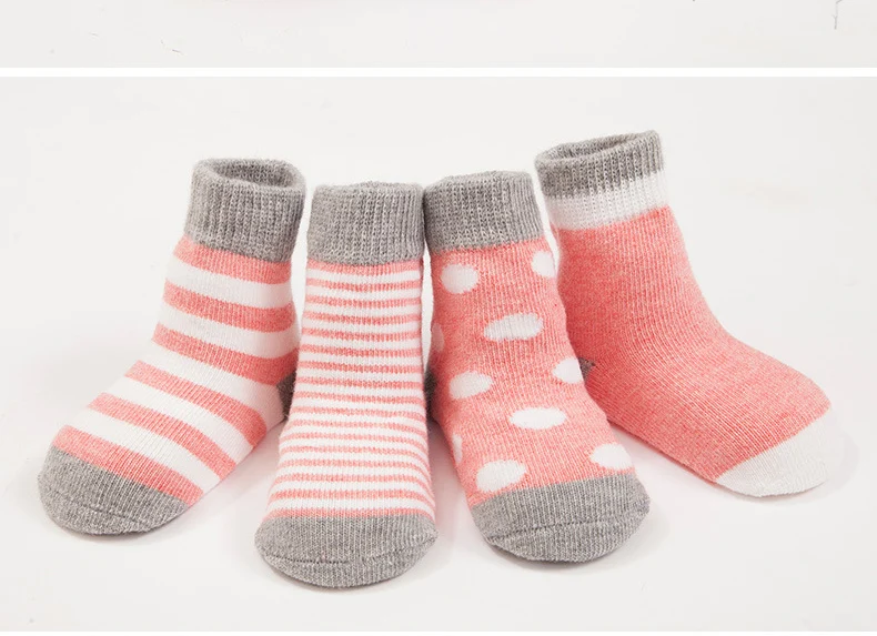 4 пары/Лот зимние теплые детские носки милые мягкие для новорожденных мальчиков и
