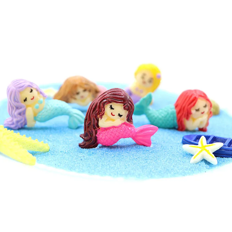 10 шт./лот смешанные кавайные украшения русалки полимерные поделки с плоским