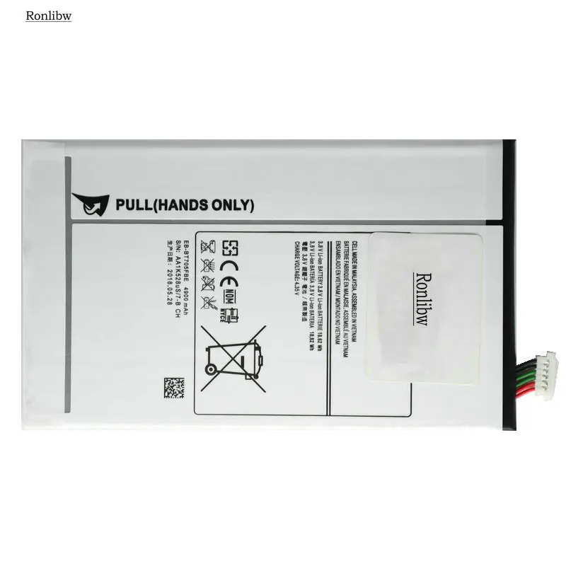 Ronlibw 5PCS 4900mAh Tablet Battery Replacement EB-BT705FBE For Samsung Galaxy Tab S 8.4 SM T700 T705 Batteries | Мобильные телефоны