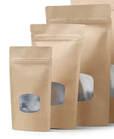 Kraft Paper Leotrust 50 шт Белый/крафт-бумага маленький мешок окна кофе/орехи/чай хранения Ziplock мешок снек, печенье окно хранения сумки - Цвет: Kraft Paper