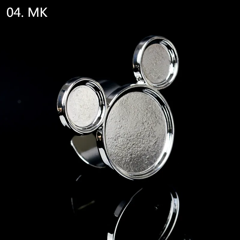

1Pc Cute Mini Nail Art Metal Finger Ring Palette Mixing Acrylic Gel Polish Painting Drawing Color Paint Dish Glue Palettes Tools