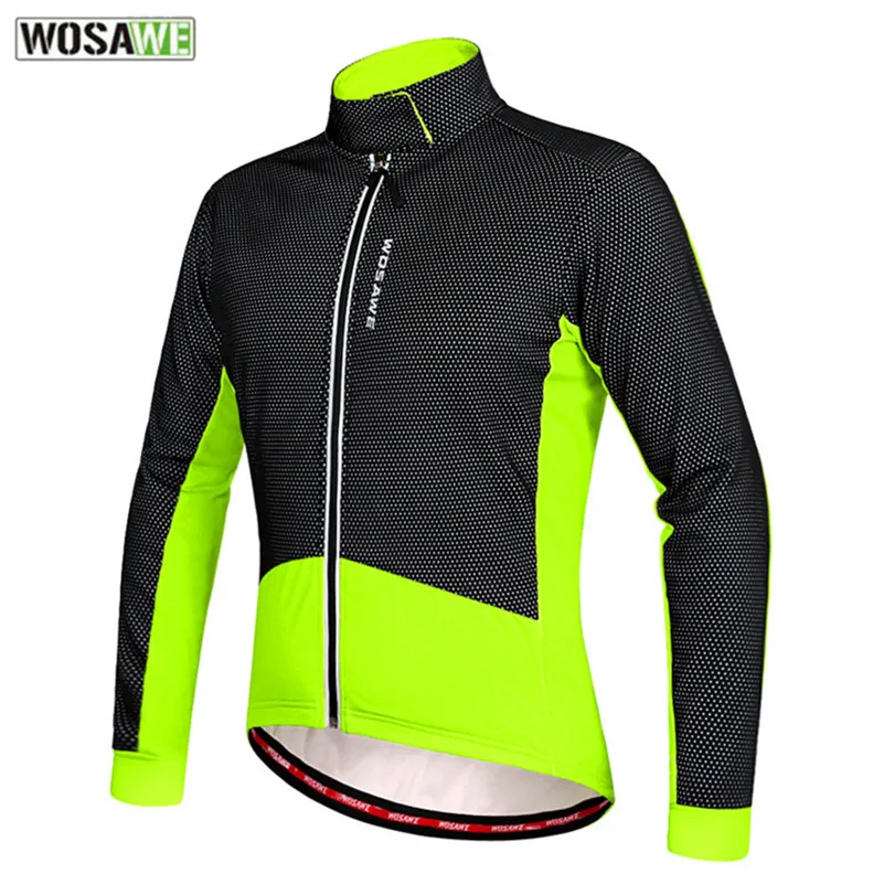 WOSAWE Мужская и Женская Осенняя зимняя теплая флисовая куртка MTB быстросохнущая велосипедная куртка Ropa Ciclismo с длинными рукавами куртки BC286-R
