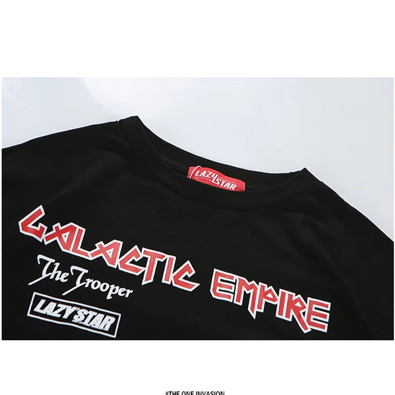 HFNF Футболка с принтом мужские топы черная футболка круглым вырезом Повседневная