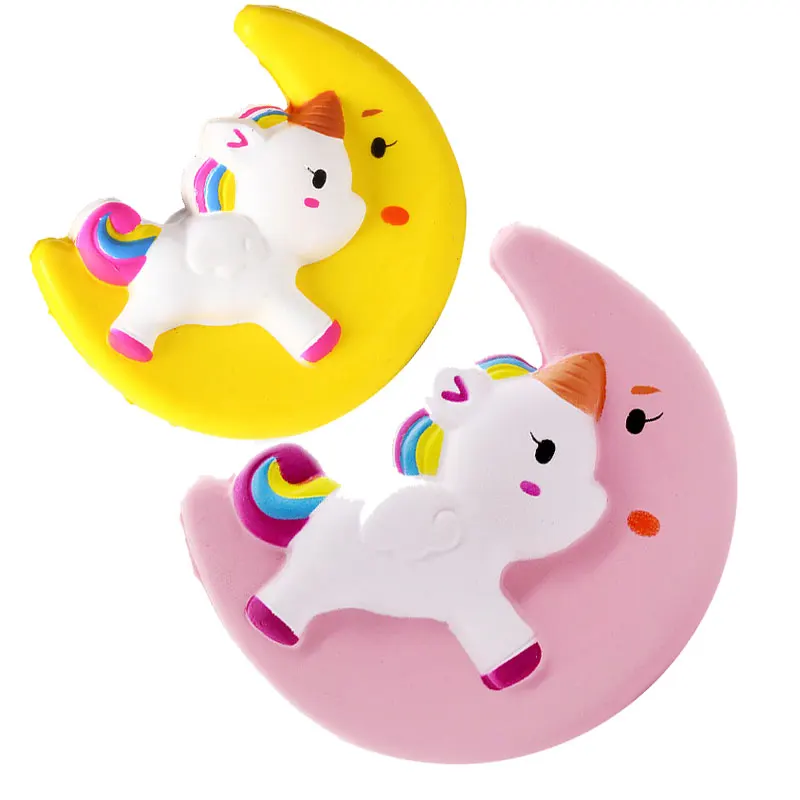 

New Squishy Toy Simulation Moon Unicorn Shape Slow Rebound PU Decompression Toy Squishy Slow Rising Anti Stress Reliever Toy