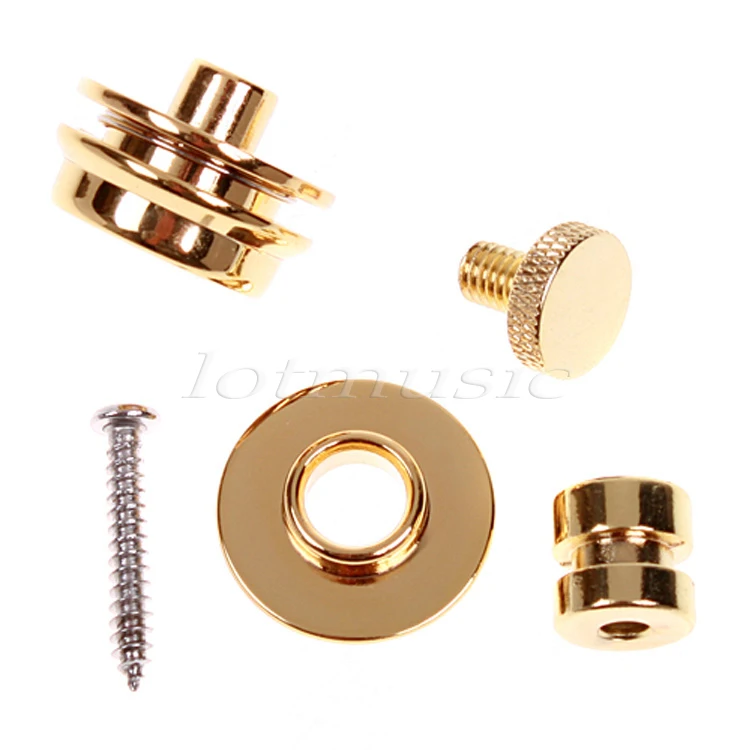 Аксессуары для гитары плоская головка цвет черный/золотой/хром 6 шт.|guitar strap