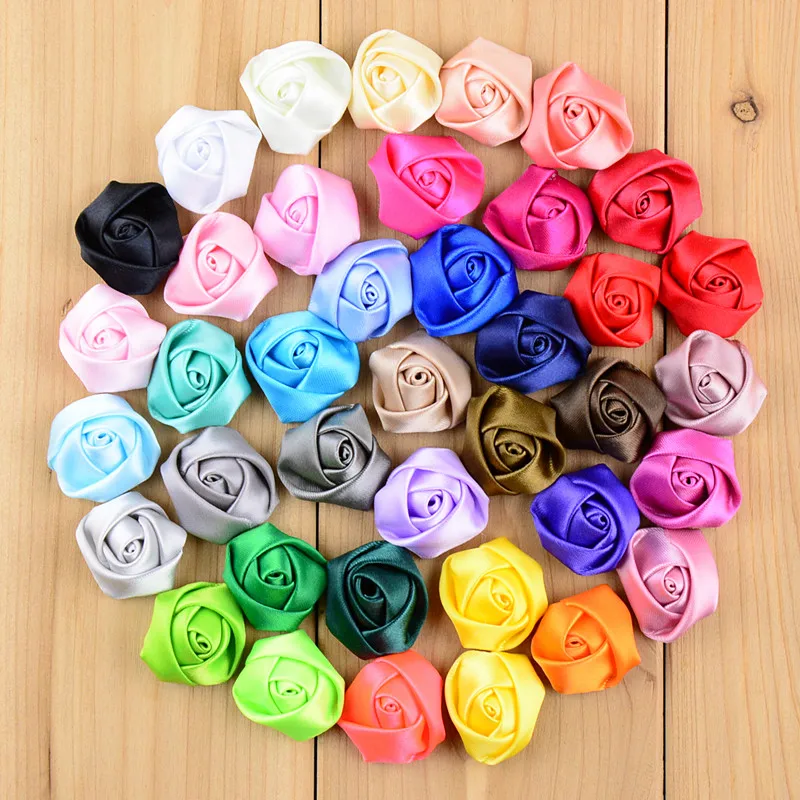 Атласная лента с розетками 50 шт./лот 39 цветов 1 дюйм|hair accessories fascinators|accessories articlehair