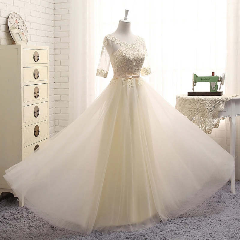 Платье с коротким рукавом MNZ 5608X # Круглый вышивкой на шнурках весну 2019 новое