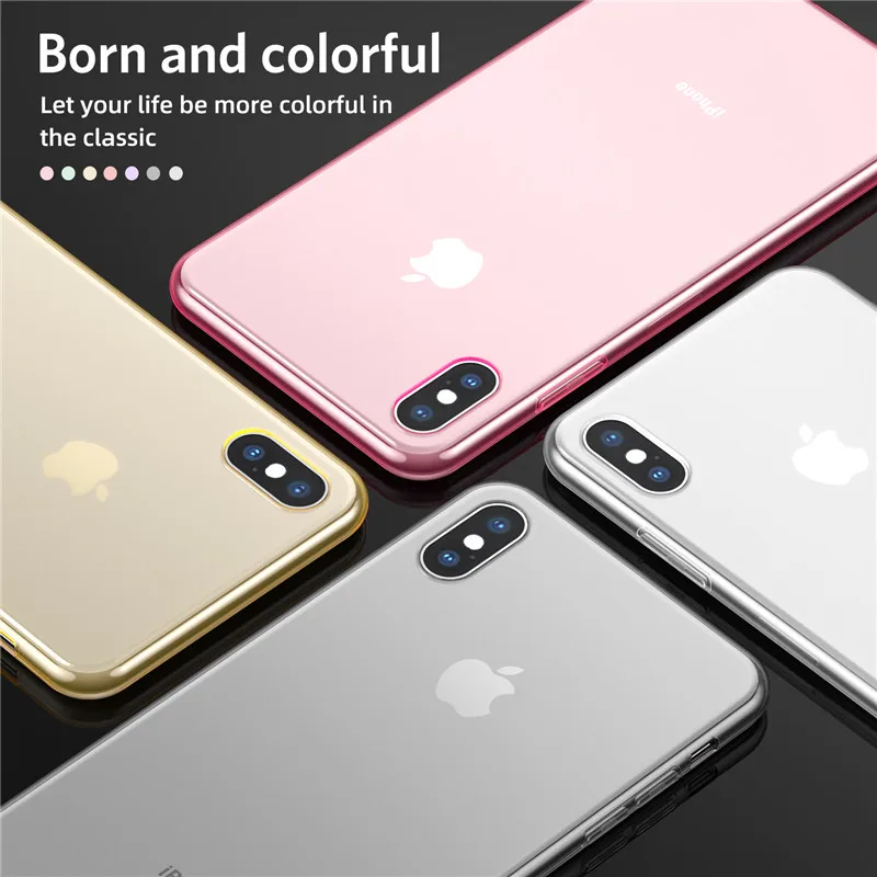 Мягкий чехол USLION карамельного цвета для телефона iPhone 11 Pro Max 6 S 7 8 Plus прозрачный X XR - Фото №1