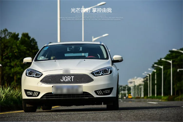 2 шт. светодиодный головной светильник s для Ford Focus Автомобильный светодиодный светильник s двойной ксеноновый Объектив Автомобильные аксессуары дневные ходовые огни противотуманный светильник