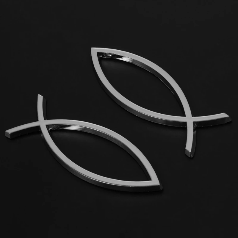 2pcs 3D Silver Jesus Symbol Badge Sticker Distinctive Decoration for Car | Автомобили и мотоциклы