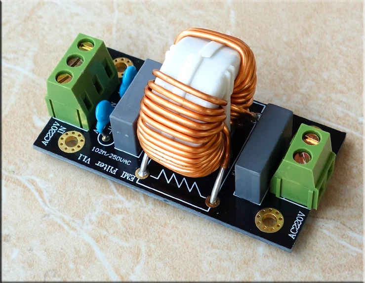 Плата фильтра питания 4A EMI фильтр усилитель звука розетка Двусторонняя погружная