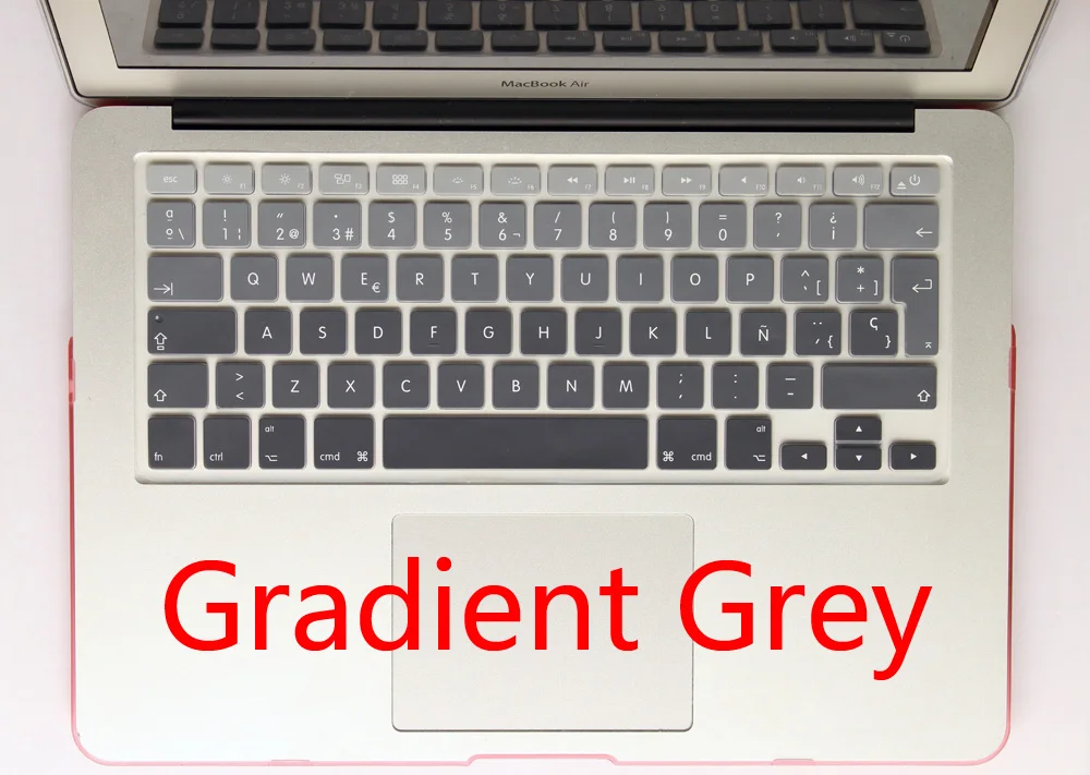1 шт. чехол с испанской клавиатурой для Macbook Air 13 дюймов силиконовая черная