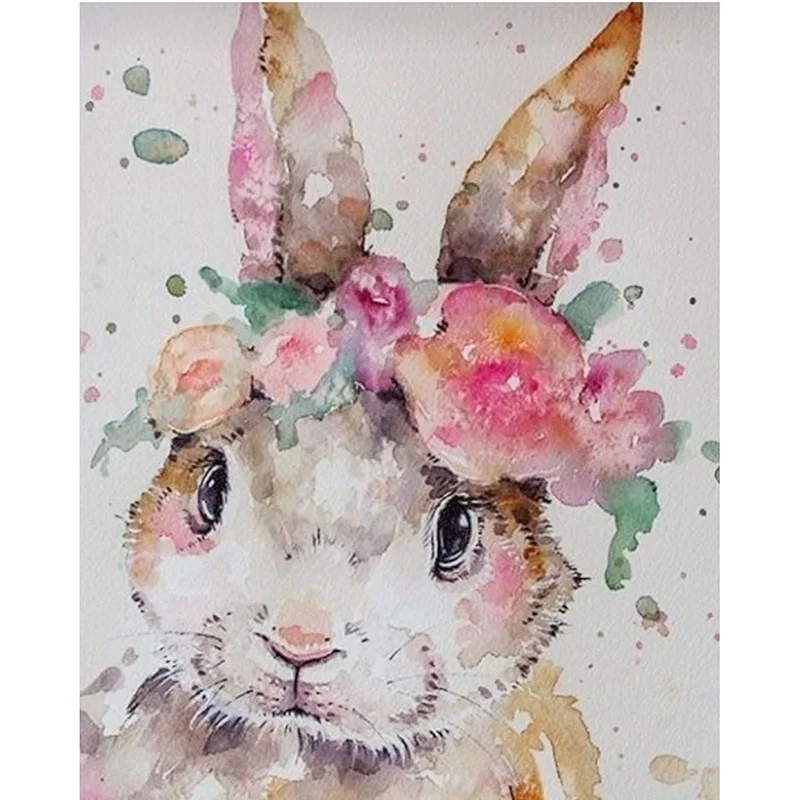 5d цветная алмазная живопись с кроликом полноформатная Алмазная мозаика сделай