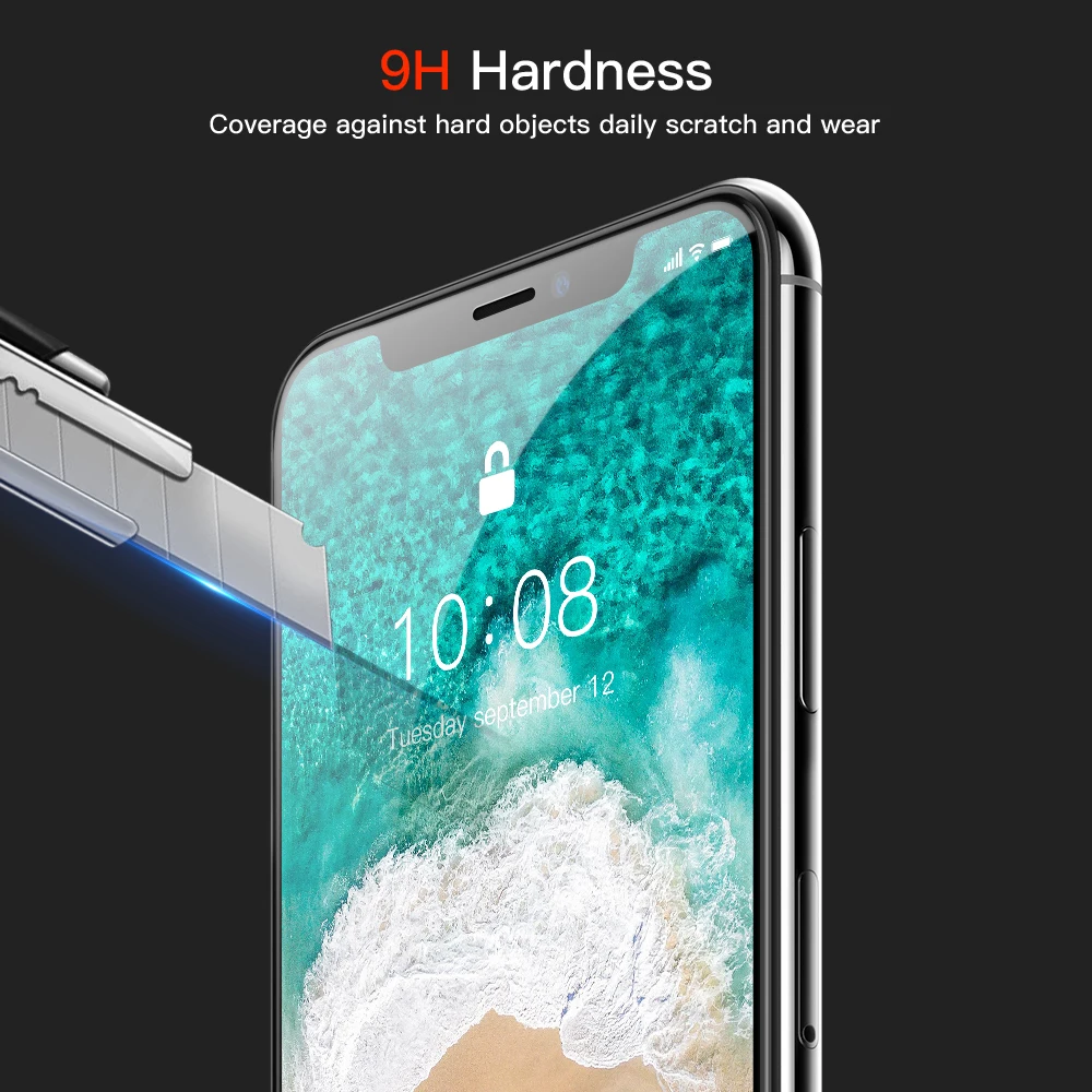 6D закаленное стекло для iphone XR Xs Max X Защита экрана для iphone 7 8 Plus 6s 6 Plus Защитная пленка для телефона