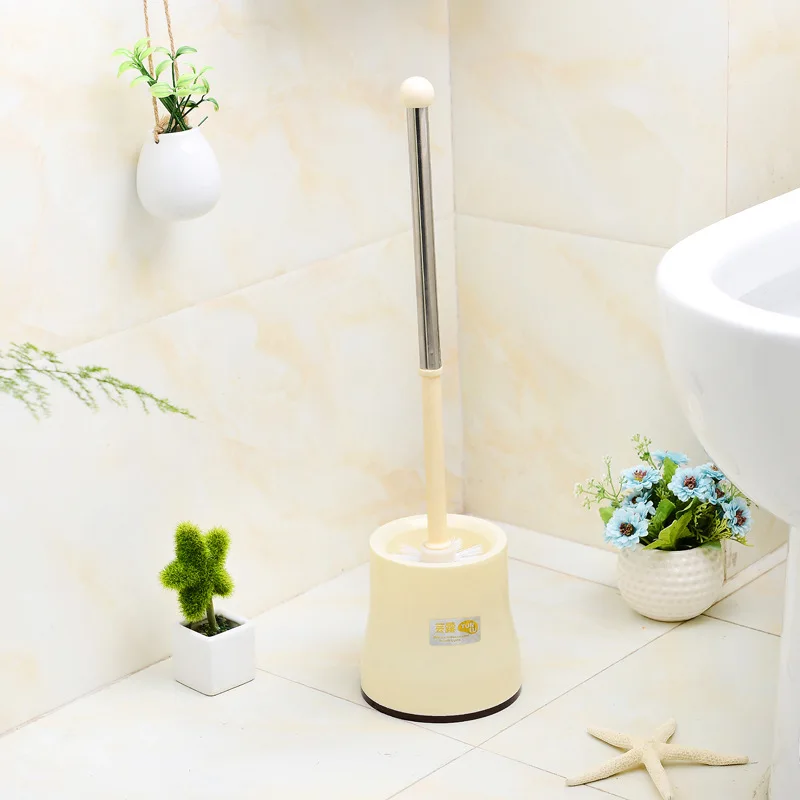 Ручка из нержавеющей стали с цветной основой пластиковая щетка для унитаза набор