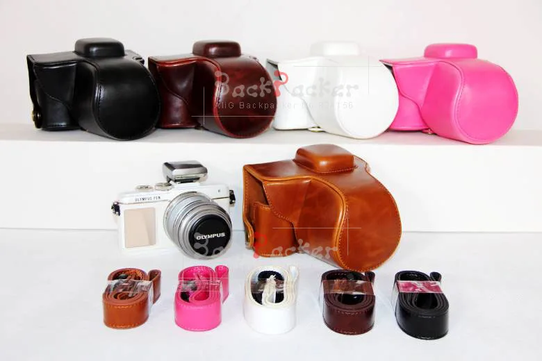 Сумка для камеры сумка видео и чехол из ПУ кожи с плечевым ремнем Olympus телефона