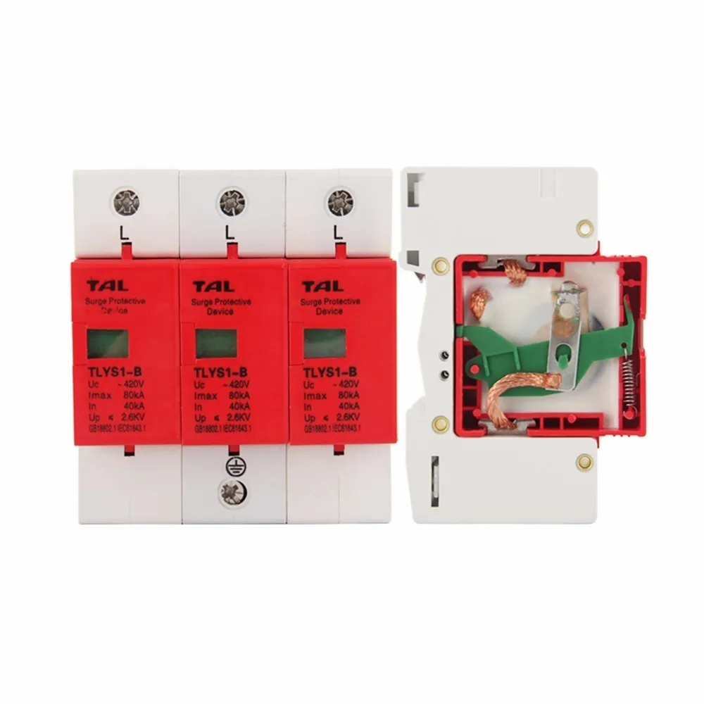 Устройство для защиты от перенапряжения Φ 40KA ~ 80KA 275V 385V 420V AC Spd устройство дома