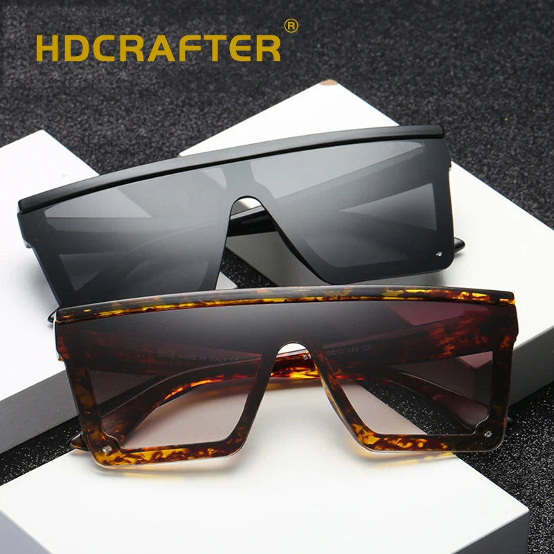 HDCRAFTER Мужские квадратные солнцезащитные очки Для женщин UV400 с плоским верхом