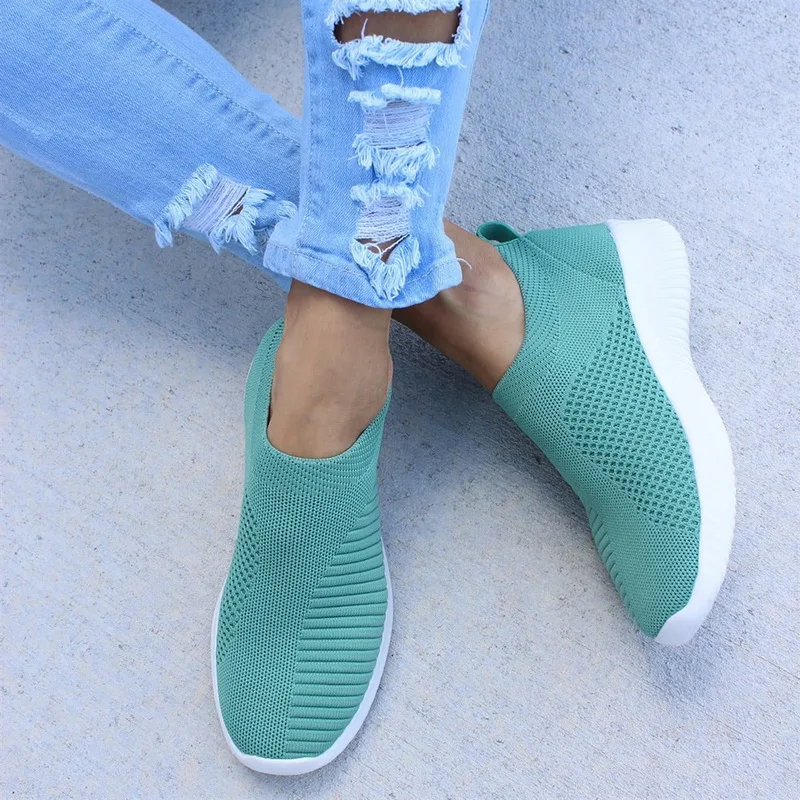PUIMENTIUA/женские кроссовки мягкая прогулочная обувь Zapatos Mujer женская трикотажная