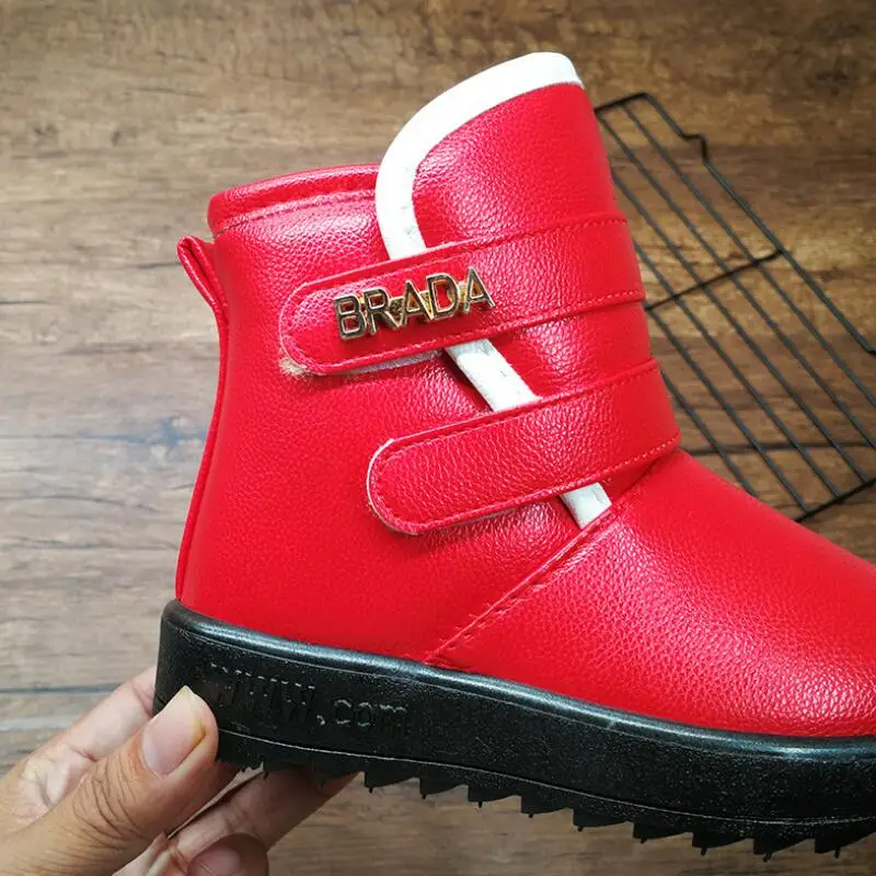 Детские зимние ботинки для девочек хлопковая обувь Новинка 2018 года зимняя на