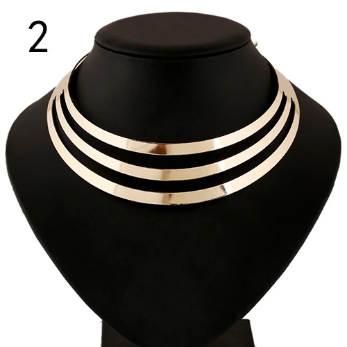 Women's Necklace Exaggerated 3 Layers Semi-Circle Statement Pendant Chain Choker 4QLN 4TS4 | Украшения и аксессуары