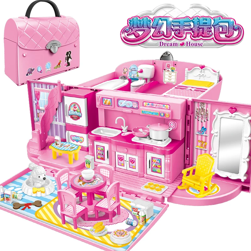 Игрушечные кухонные наборы для детей сумочка домик ролевых игр игрушки детский