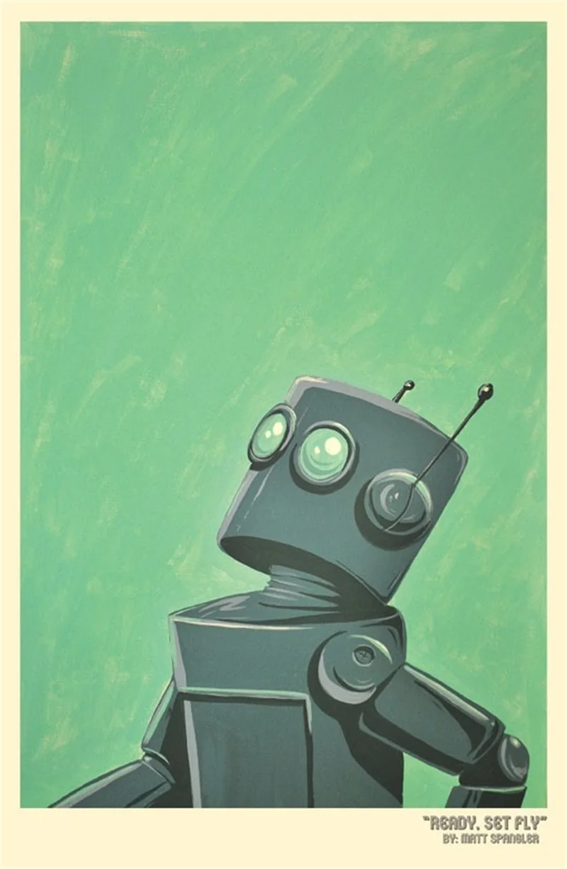 Sci-fi Alien Robot Design Map классический винтажный Ретро Крафт-плакат декоративный DIY