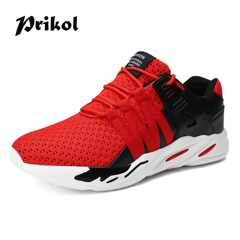 Prikol Мода Элитный бренд лето Для мужчин теннисные туфли хорошее качество легкие