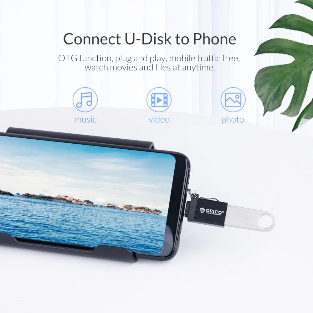 ORICO адаптер типа OTG C(M)-USB 3,0(F) Конвертор USB3.0 5 Гбит/с Скорость передачи данных анти-потерянный ремешок дизайн для телефонов и планшетов