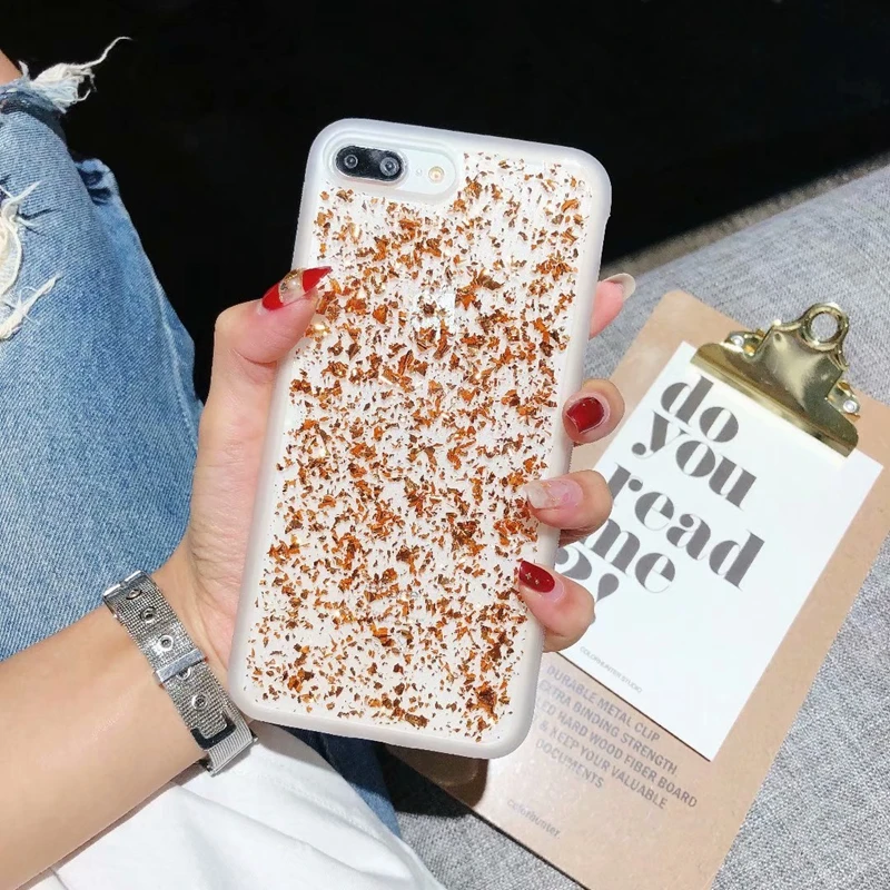Для iphone 6 6s 7 8 plus Золотой и Серебряный Блестящий жесткий чехол для X прозрачный
